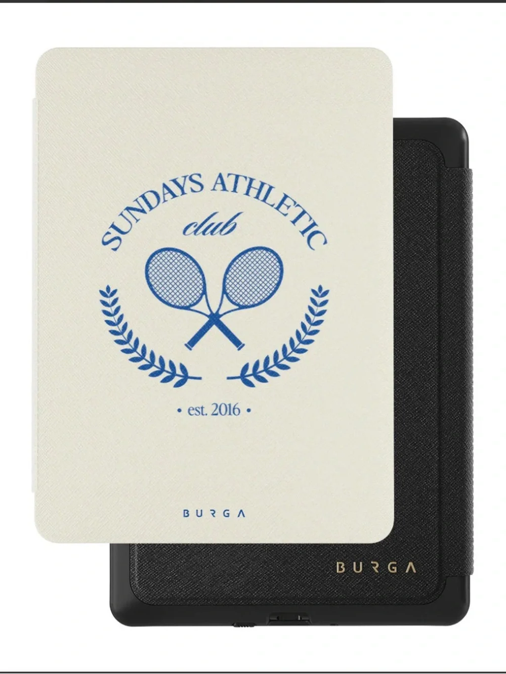 BURGA Kindle Paperwhite Case - Sundays Athletic Club Cream & Blue